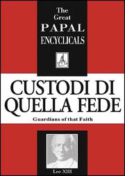 Cover of: Encyclical: Guardians of that Faith; Custodi di Quella Fede