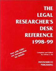 Cover of: The Legal Researcher's Desk Reference 1998-99/ With Supplement (Legal Researcher's Desk Reference)