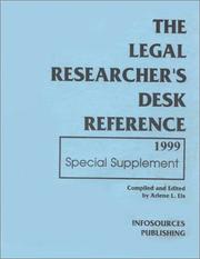 Cover of: The Legal Researcher's Desk Reference: 1999 Special Supplement