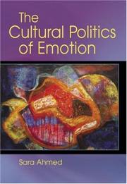 Cover of: The Cultural Politics of Emotion by Sara Ahmed