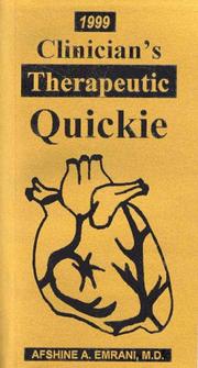 1999 Clinician's Therapeutic Quickie (Medical Quickie Series) by Afshine, M.D. Emrani