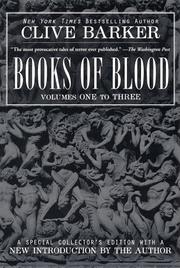 Books of Blood Volume One by Clive Barker