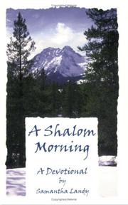 Cover of: A Shalom Morning: a Devotional