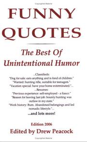 Cover of: Funny Quotes by Drew Peacock