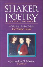 Shaker  Poetry A Poetic  History by jacqueline G. Masten