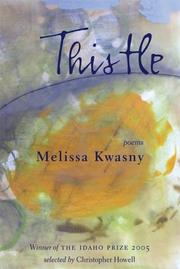 Cover of: Thistle by Melissa Kwasny