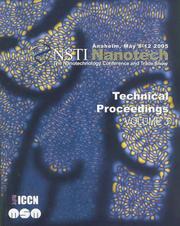 Cover of: Technical Proceedings of the 2005 NSTI Nanotechnology Conference and Trade Show, Volume 3 (NSTI Nanotech: Technical Proceedings)
