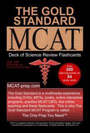 Cover of: The Gold Standard new MCAT CBT Deck of Flashcards (Science Review), 2008-2009 Ed. |