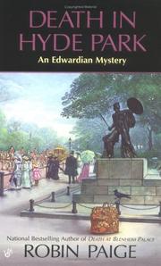 Cover of: Death in Hyde Park (Robin Paige Victorian Mysteries, No. 10)