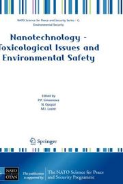Cover of: Nanotechnology - Toxicological Issues and Environmental Safety (NATO Science for Peace and Security Series C: Environmental Security)