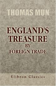 Cover of: England's Treasure by Foreign Trade