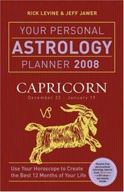 Cover of: Your Personal Astrology Planner 2008: Capricorn (Your Personal Astrology Planner)