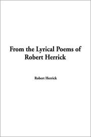 Cover of: From the Lyrical Poems of Robert Herrick