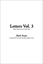 Cover of: Letters by Mark Twain