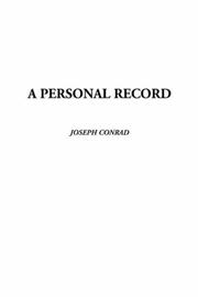 Cover of: A Personal Record by Joseph Conrad