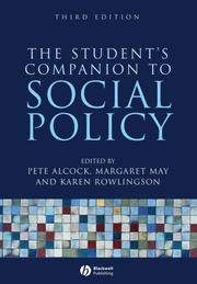The student's companion to social policy by Peter Alcock, Karen Rowlingson