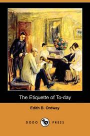 Cover of: The etiquette of to-day