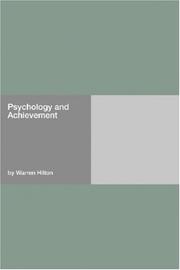 Cover of: Psychology and Achievement