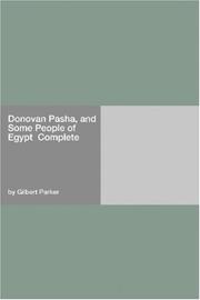 Donovan Pasha by Gilbert Parker