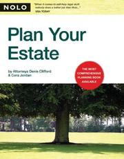 Plan your estate by Denis Clifford, Cora Jordan