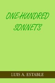 Cover of: One-Hundred Sonnets | Luis A. Estable