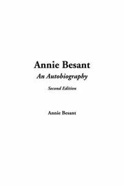Cover of: Annie Besant by Annie Wood Besant