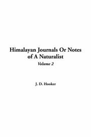 Cover of: Himalayan Journals or Notes of a Naturalist