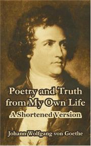 Aus meinem Leben, Dichtung und Wahrheit by Johann Wolfgang von Goethe