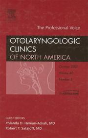 The professional voice : an issue of otolaryngologic clinics