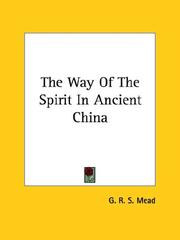 Cover of: The Way of the Spirit in Ancient China