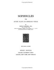 Cover of: Sophocles the Seven Plays in English Verse