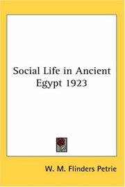 Cover of: Social Life in Ancient Egypt 1923