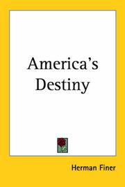 Cover of: America's Destiny