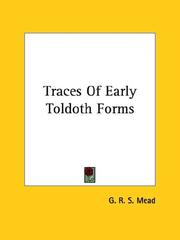 Cover of: Traces of Early Toldoth Forms