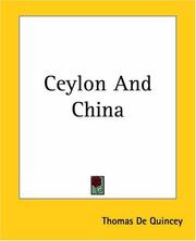 Cover of: Ceylon And China