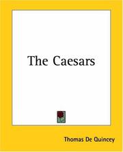 Cover of: The Caesars by Thomas De Quincey