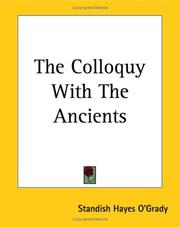 Cover of: The Colloquy With The Ancients