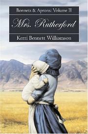 Cover of: Bonnets and Aprons:  Mrs. Rutherford