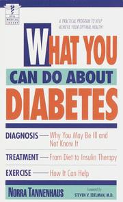 Cover of: What you can do about diabetes