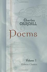 Poems by Charles Churchill