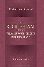 Cover of: Der Rechtsstaat und die Verwaltungsgeschichte in Deutschland