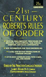 Cover of: 21st century Robert's rules of order
