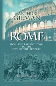 Cover of: Rome From the Earliest Times to the End of the Republic