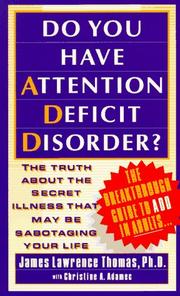 Cover of: Do you have attention deficit disorder?