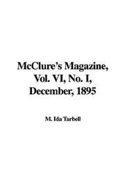 Cover of: Mcclure's Magazine, No. I, December, 1895