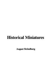 Cover of: Historical Miniatures by August Strindberg