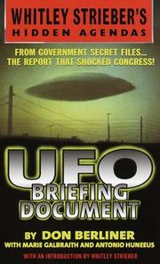 Cover of: UFO Briefing Document: The Best Available Evidence