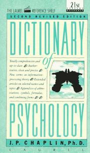 Dictionary of psychology by James Patrick Chaplin