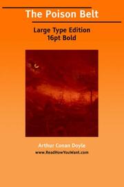 Cover of: The Poison Belt (Large Print) by Arthur Conan Doyle