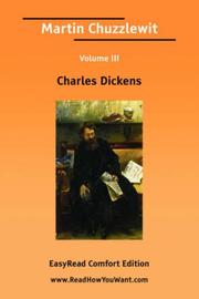 Book: Martin Chuzzlewit Volume III By Charles Dickens